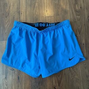 Nike Women's Running Shorts, Size Large, Blue, Dri-Fit, Pull-On, Lined